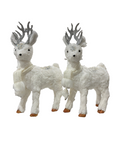 CHRISTMAS WHITE DEER/SIL ANTLER