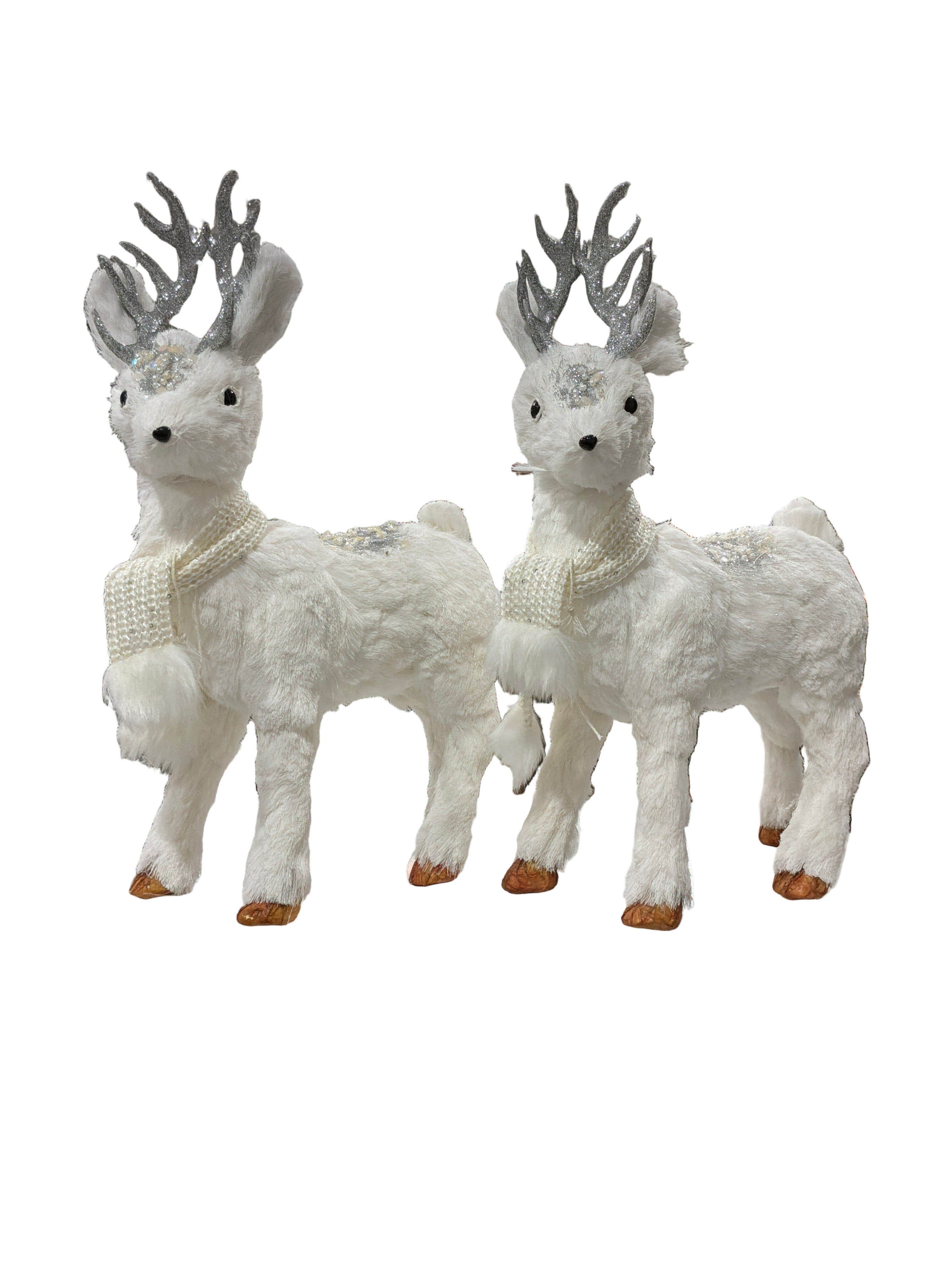 CHRISTMAS WHITE DEER/SIL ANTLER