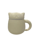 YL PORCELAIN CAT SHAPE TEA INFUSER MUCH W/LID 13 OZ