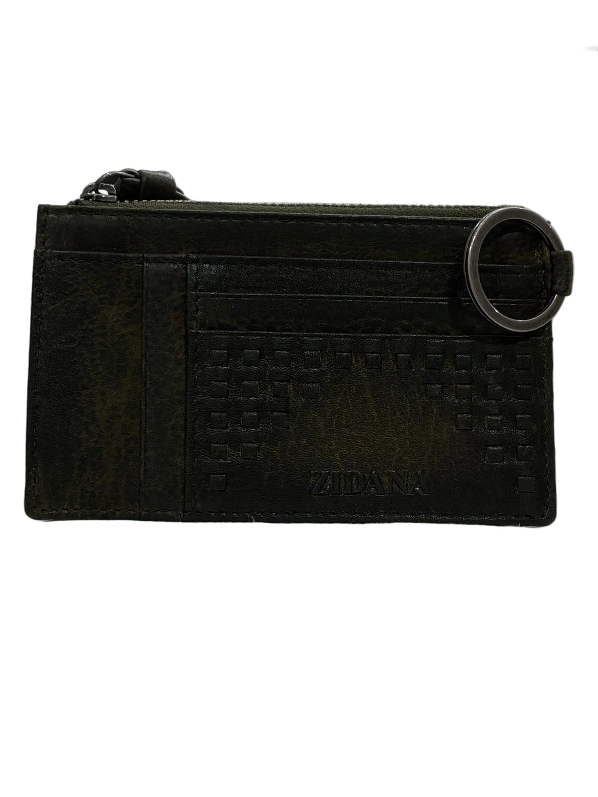 MYRA ZIDANA VINO VRAIDED VEG TANNED LEATHER MOSS NOIR