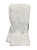 BLANKET/THROW WH EMBEDED SNOWMAN
