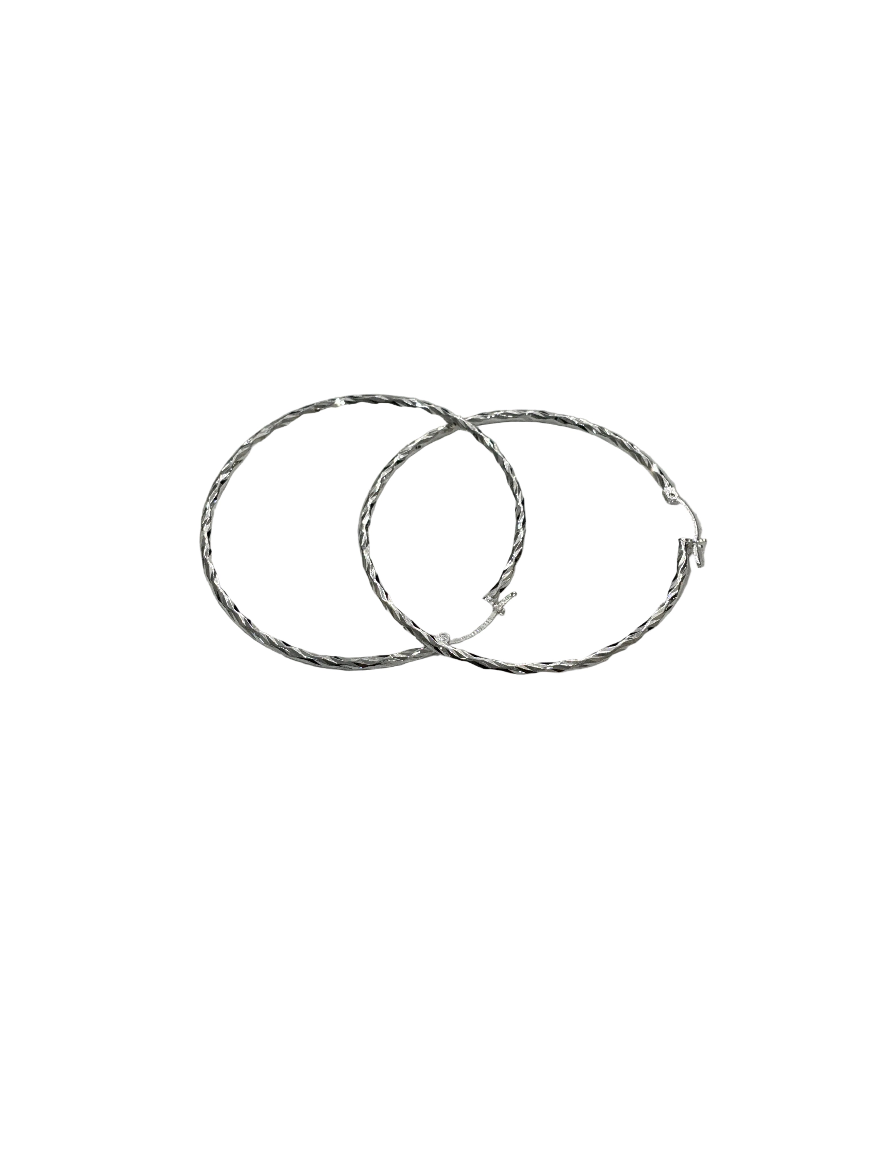 STERLING SILVER ARRACADA DIAMANTE EARRINGS 09-50MM