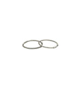 SCHANDRA LARGE STERLING SILVER HOOP W/STONES ON EDGE