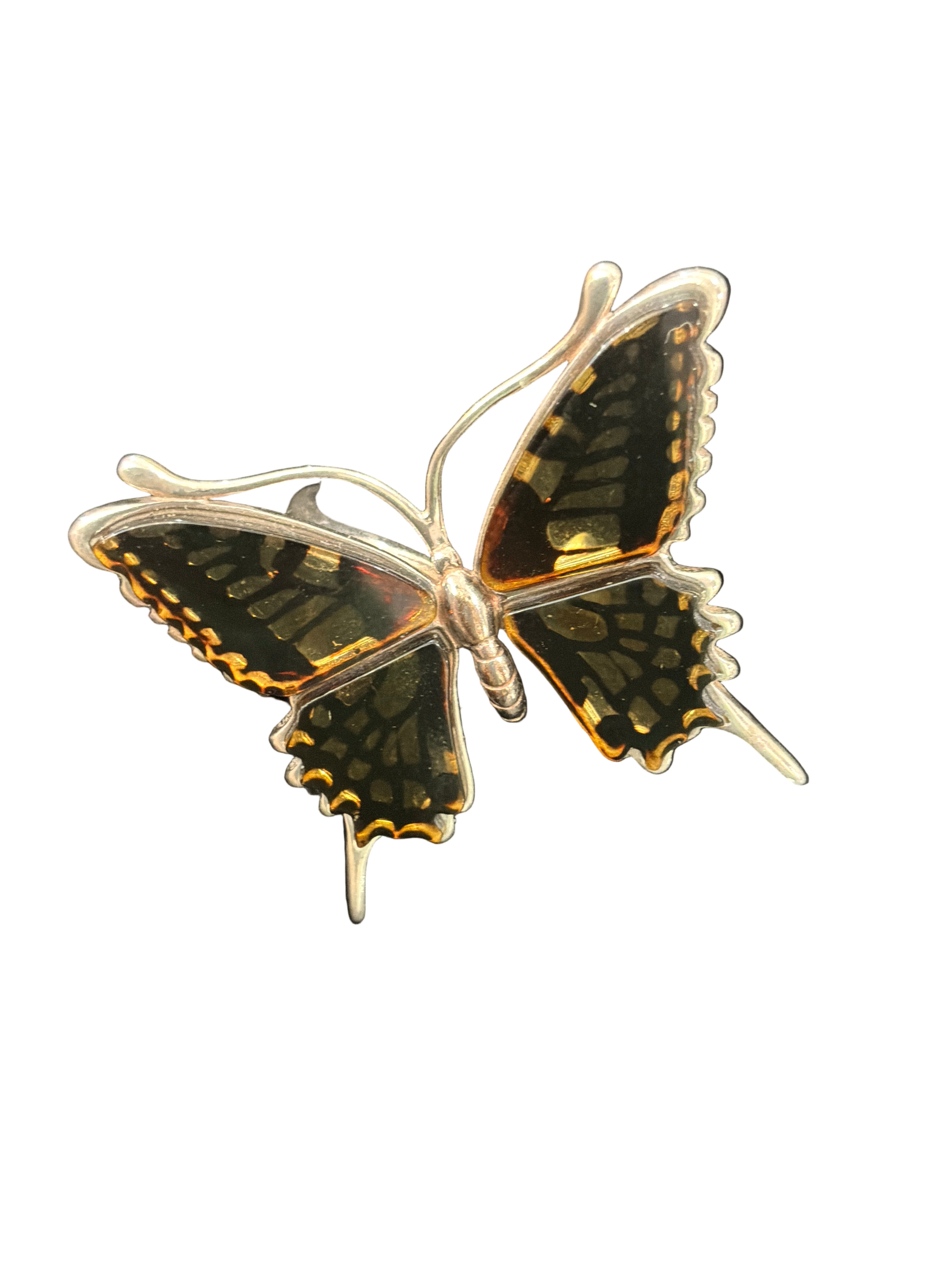 RING LG BUTTERFLY W/AMBER WINGS