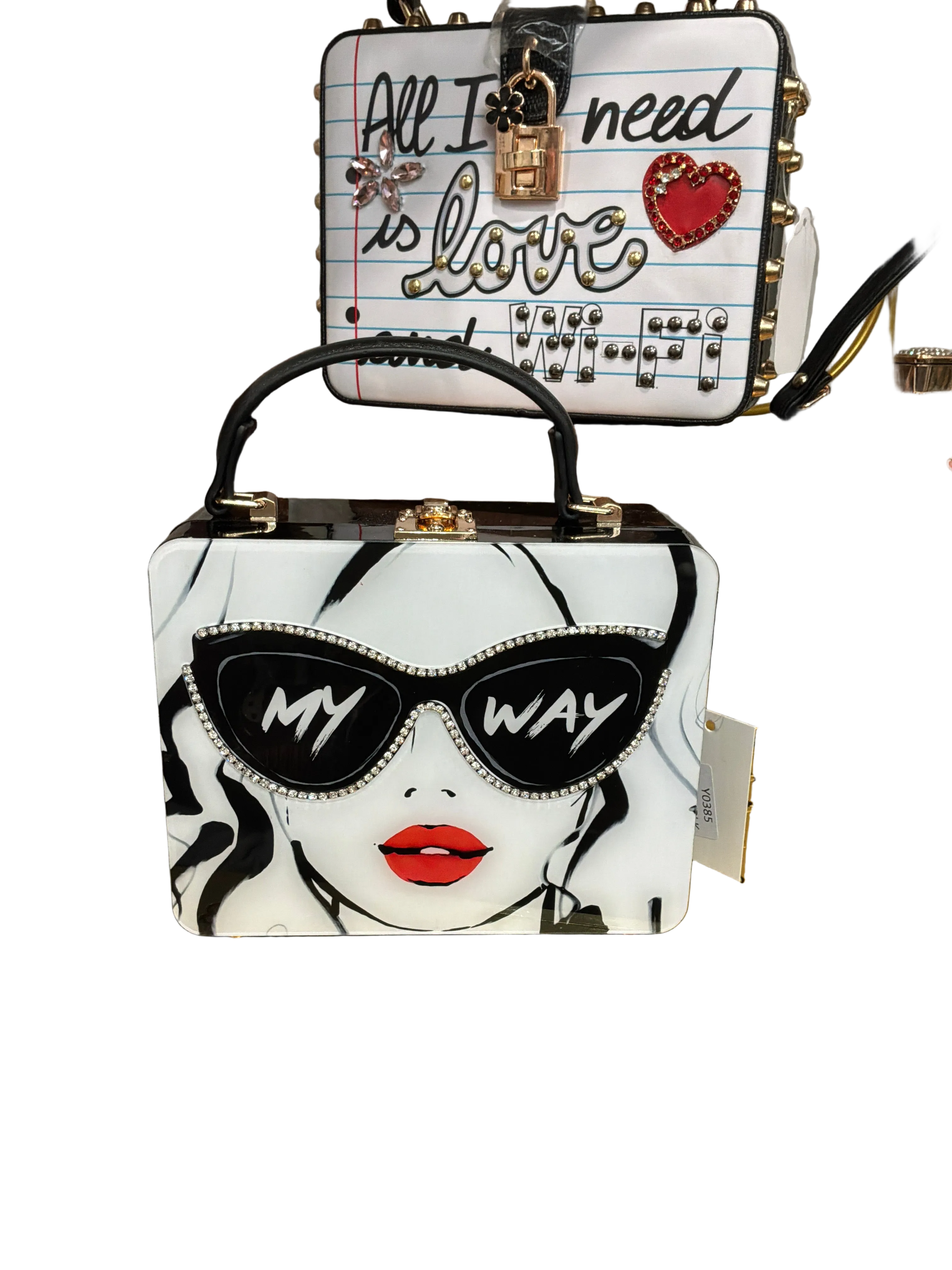 NTT VINTAGE PURSE "MY WAY" WHT/BLK