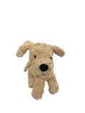 FLUFFY BEIGE STUFFED PUPPY TOY WITH FLOPPY EARS