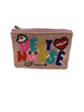PINK BEST NURSE COIN PURSE WITH STETHOSCOPE DETAIL