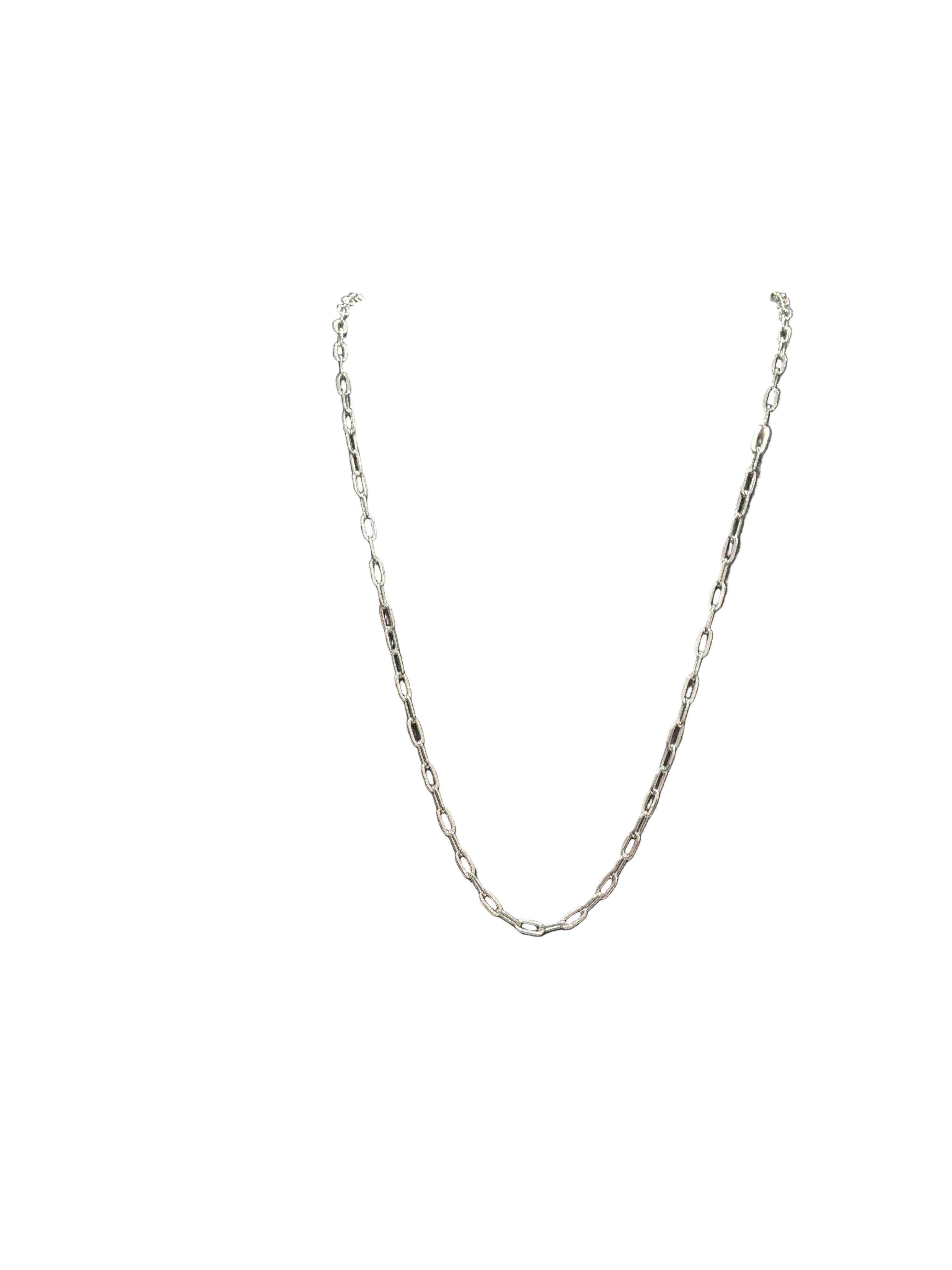 20" STERLING SILVER PAPERCLIP NECKLACE "925" PURITY
