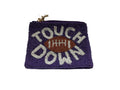 PURPLE TOUCH DOWN GRAPHIC FOOTBALL POUCH