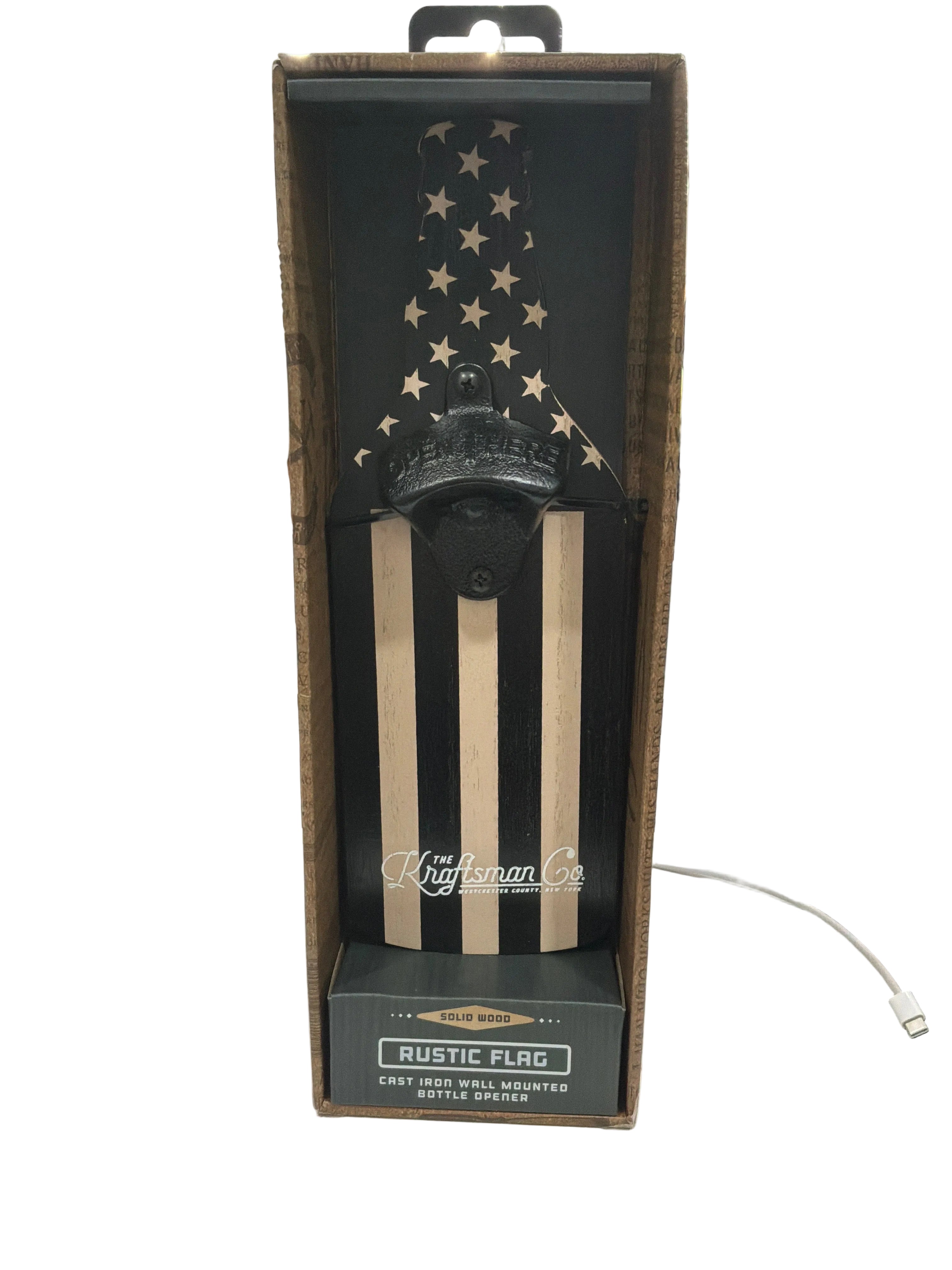 KRAFTSMAN RUSTIC AMERICAN FLAG BOTTLE OPENER
