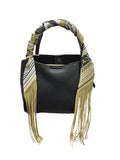 OLIVE GREEN TASSEL TWILLY