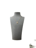 16" GOLD TONE BRASS EMBELLISHED  HEART CHAIN NECKLACE