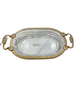 PETITE VANITY TRAY GLASS W/BRONZE