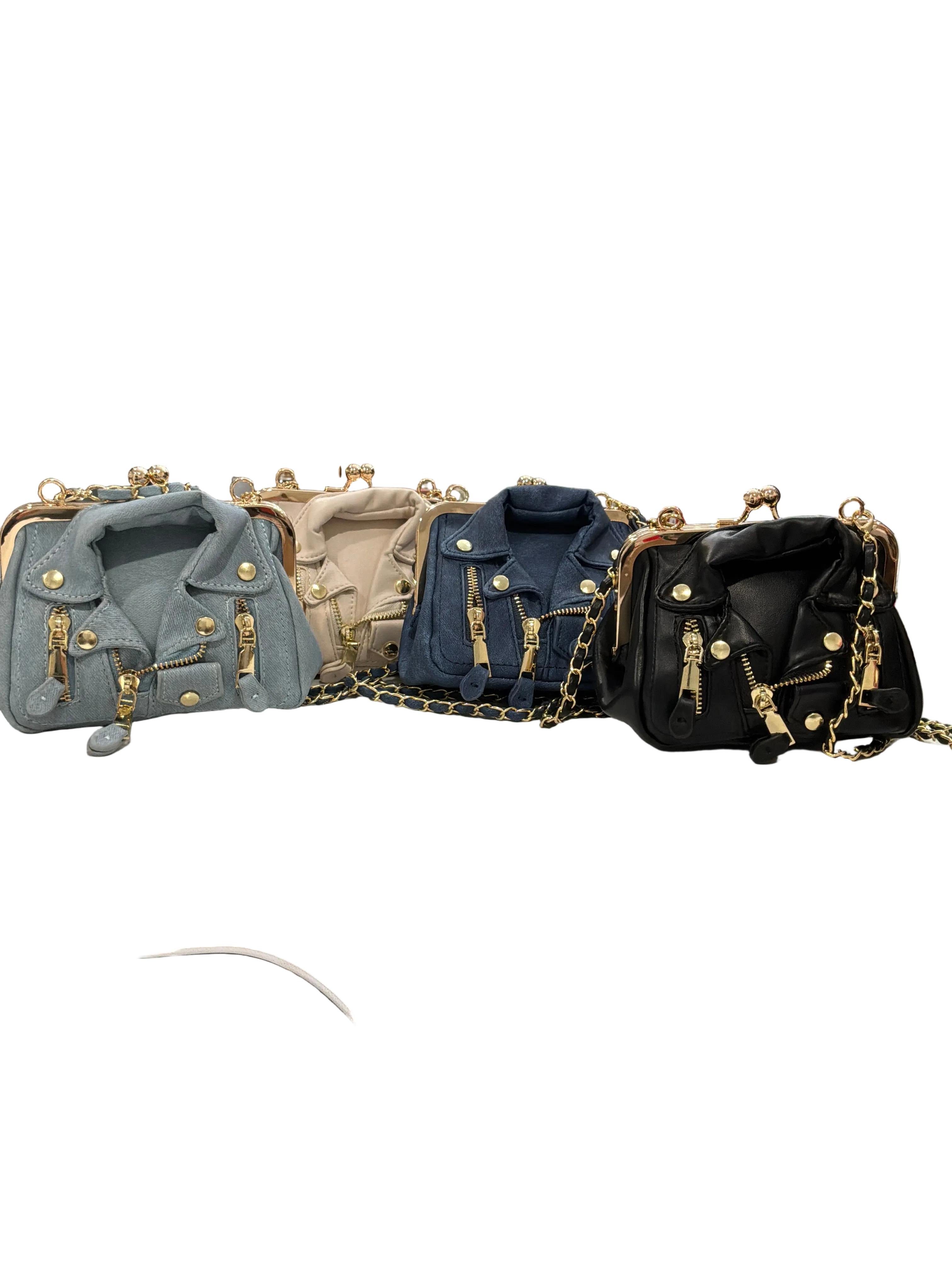 SM JACKET PURSE W/ GOLD CHAIN