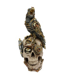 SKULL EBROS COLORFUL STEAMPUNK CYBORG RAVEN