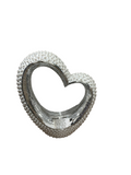 DECOR HEART MIRRORED W/PEARLS LG