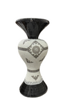 VASE TALL BLK/WH