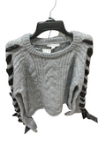 SWEATER WINTER GLITZ MD HTHR GREYW/BLACK