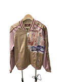 BRANGIO SATIN LUXE PARISIAN BOMBER JACKET GD/PINK
