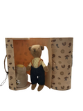 Plush Bear w/ Honey Pot in Printed Wood Gift Box