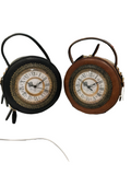 VINTAGE CLOCK PURSE BL OR BRW