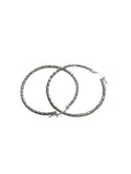 STERLING SILVER TWIST HOOP EARRINGS