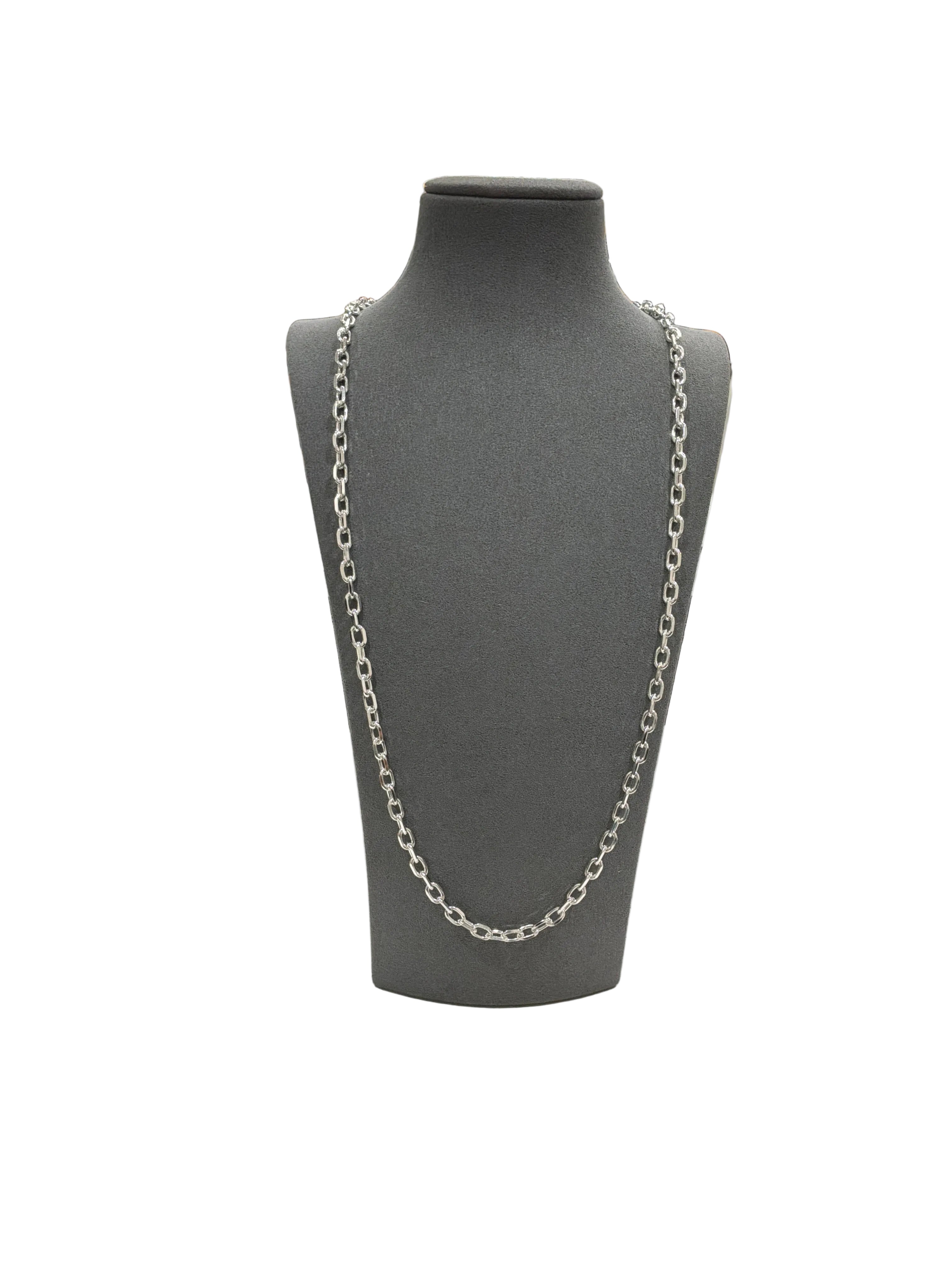 22" STERLING SILVER CABLE NECKLACE "925" PURITY