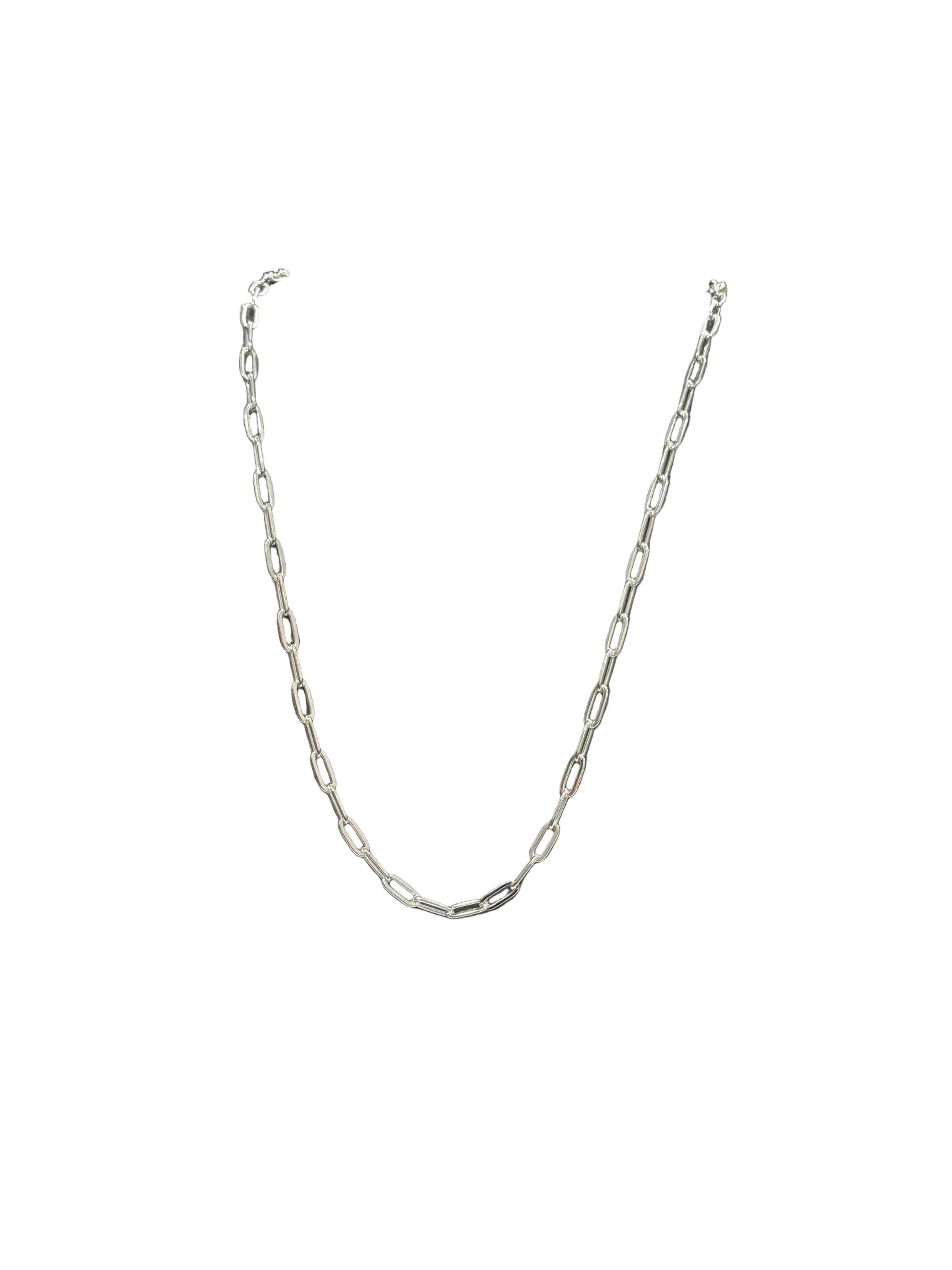 20" MODERN STERLING SILVER PAPERCLIP "925" PURITY