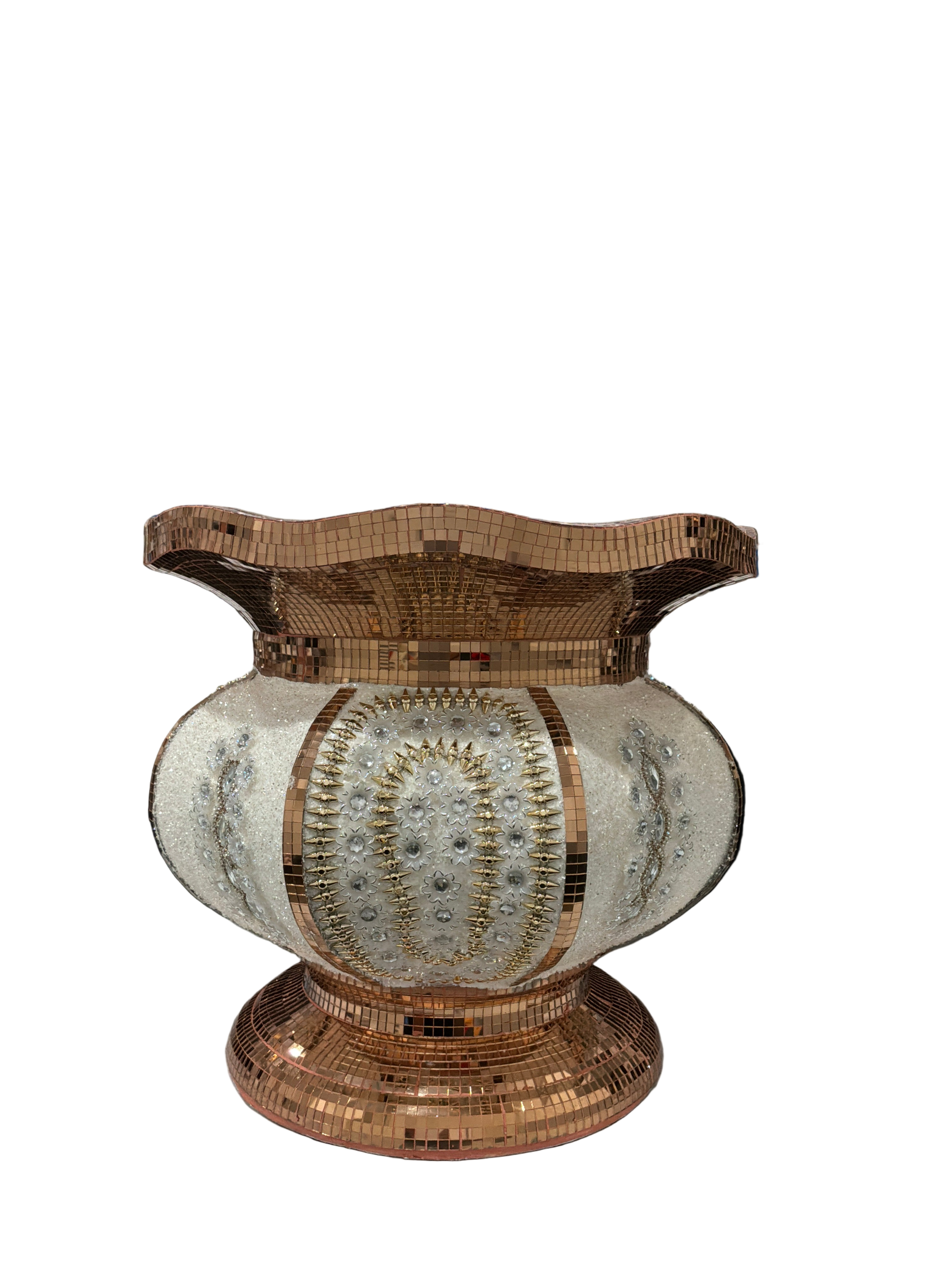 DYNASTY VASE ROSE GOLD/FLOWER