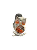 RING OWL AMABER EYES/BELLY