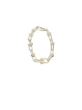SCHANDRA SILVER PAPERCLIP BRACELET W/ CZ