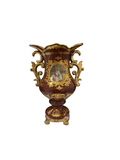 VASE W/HANDLES  BRW/GD LADIES MAIDS
