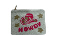 HOWDY PLAYFUL PINK COWGIRL HAT GRAPHIC POUCH
