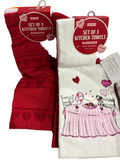 ENVOGUE SET OF 3 KITCHEN TOWELS VALENTINE
