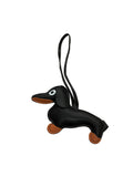 BLACK HOUND DOG KEY CHAIN CHARM
