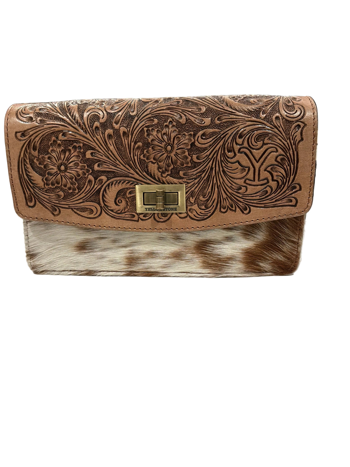 YELLOWSTONE RUSSET VALLEY HANDTOOLED BAG