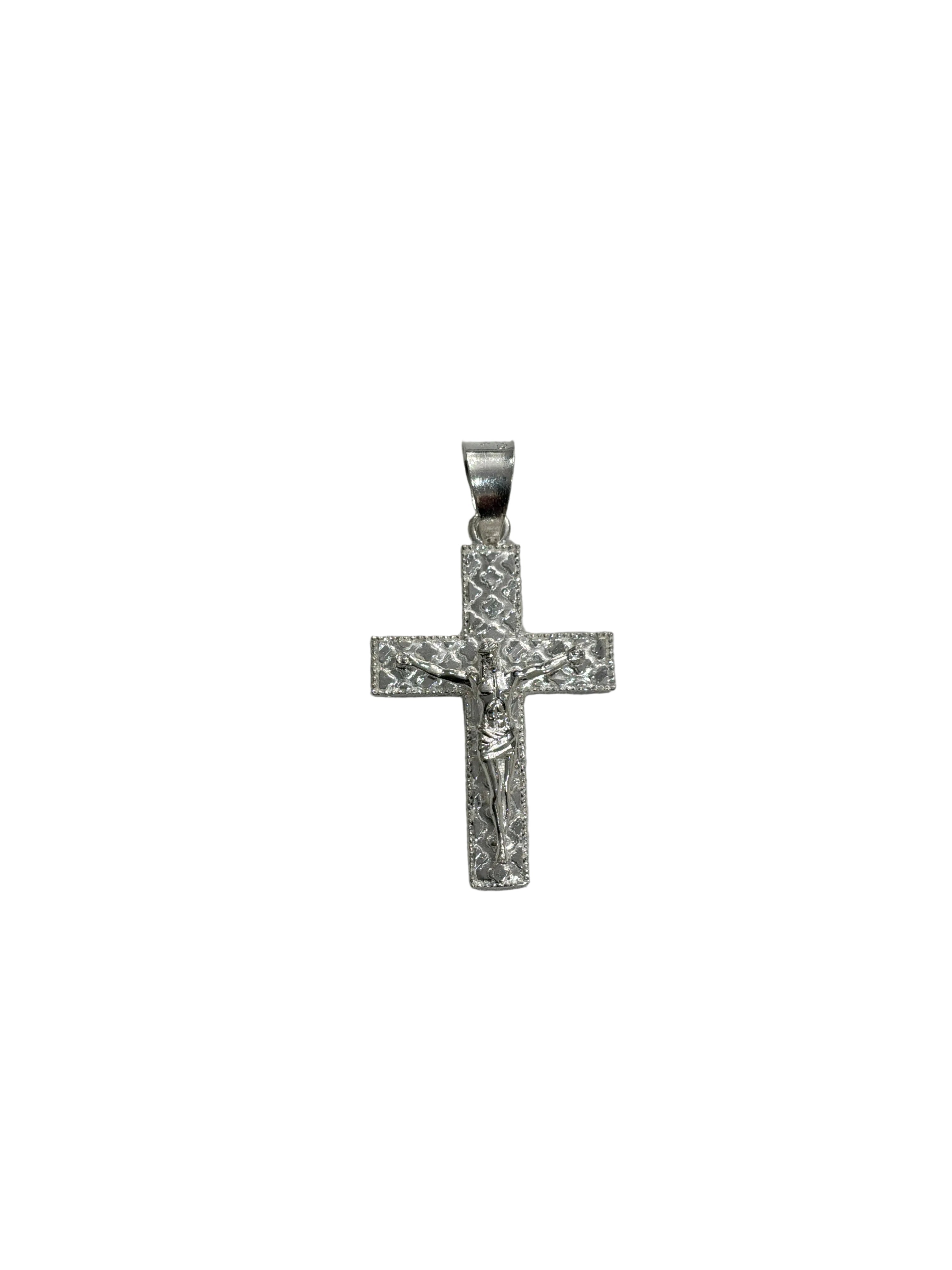 STERLING SILVER CRUCIFIX W/JESUS CHARM
