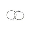 STERLING SILVER TWIST HOOP EARRINGS 35MM