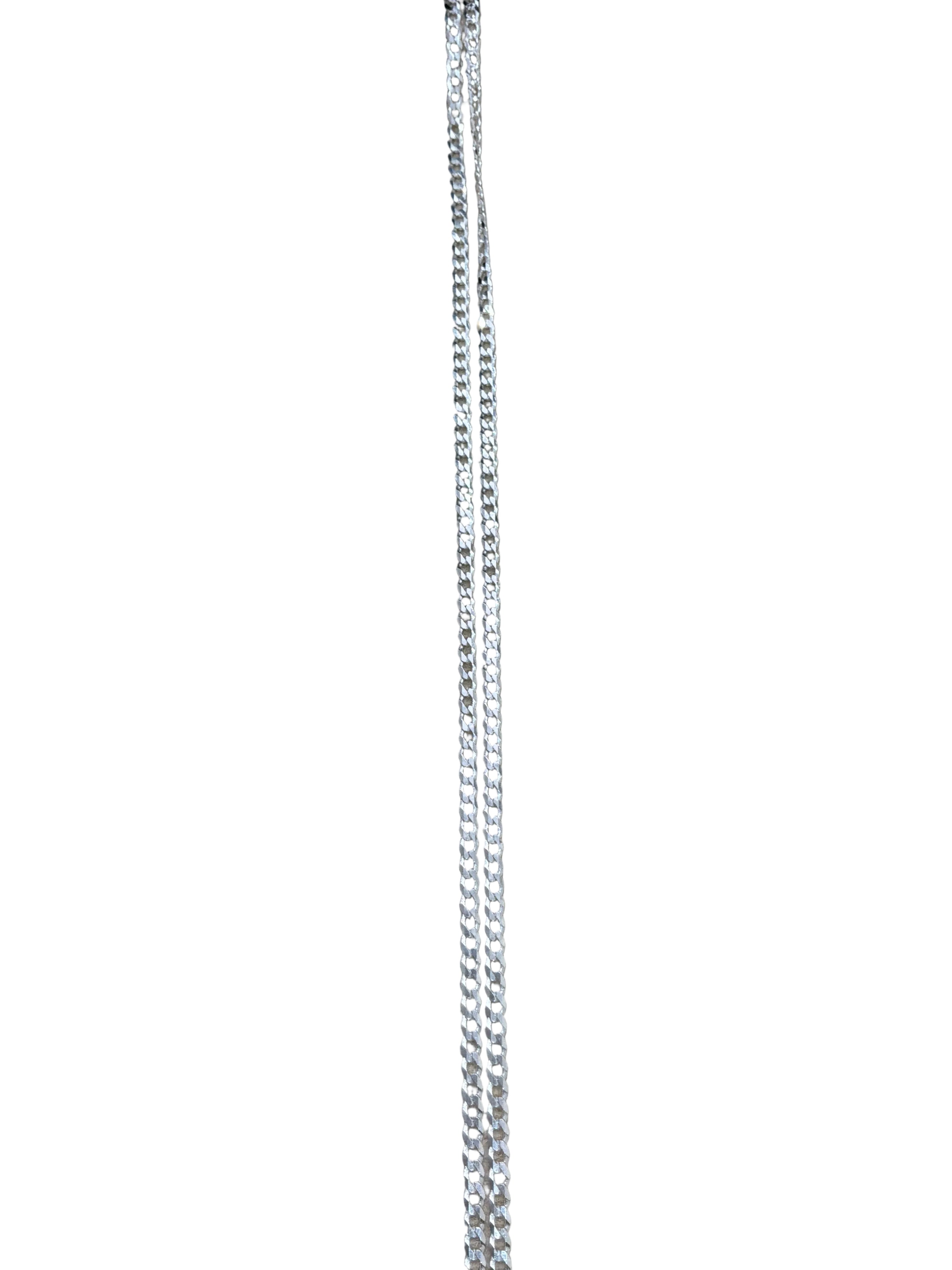 STERLING SILVER CUBAN LINK NECKLACE