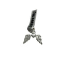 STERLING SILVER PETITE WINGS W/HEART CHARM