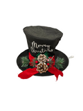 SM X-MAS HAT W/ PINECONES BOW