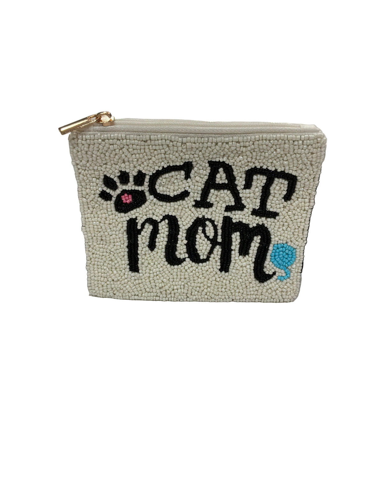 CAT MOM DESGIN WITH CAT PAWN PRINT COIN POUCH
