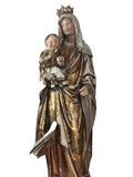 LARGE GILDED MADONNA & CHILD STATUE