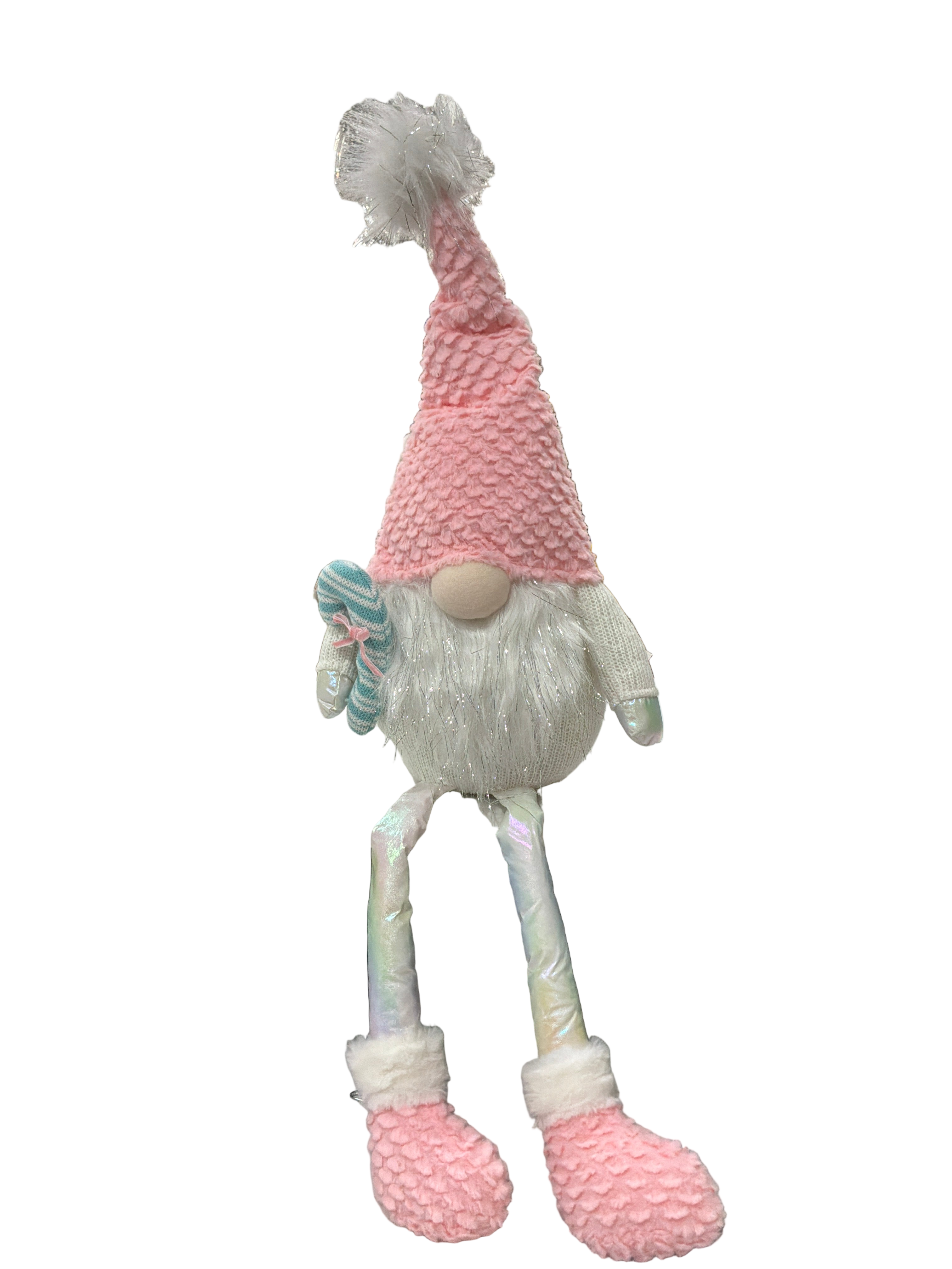 WH GNOMES W/PINK HAT & CANDY CANE