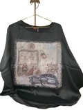 BRANGIO VINTAGE PARISIAN BLOUSE/TOP BLACK