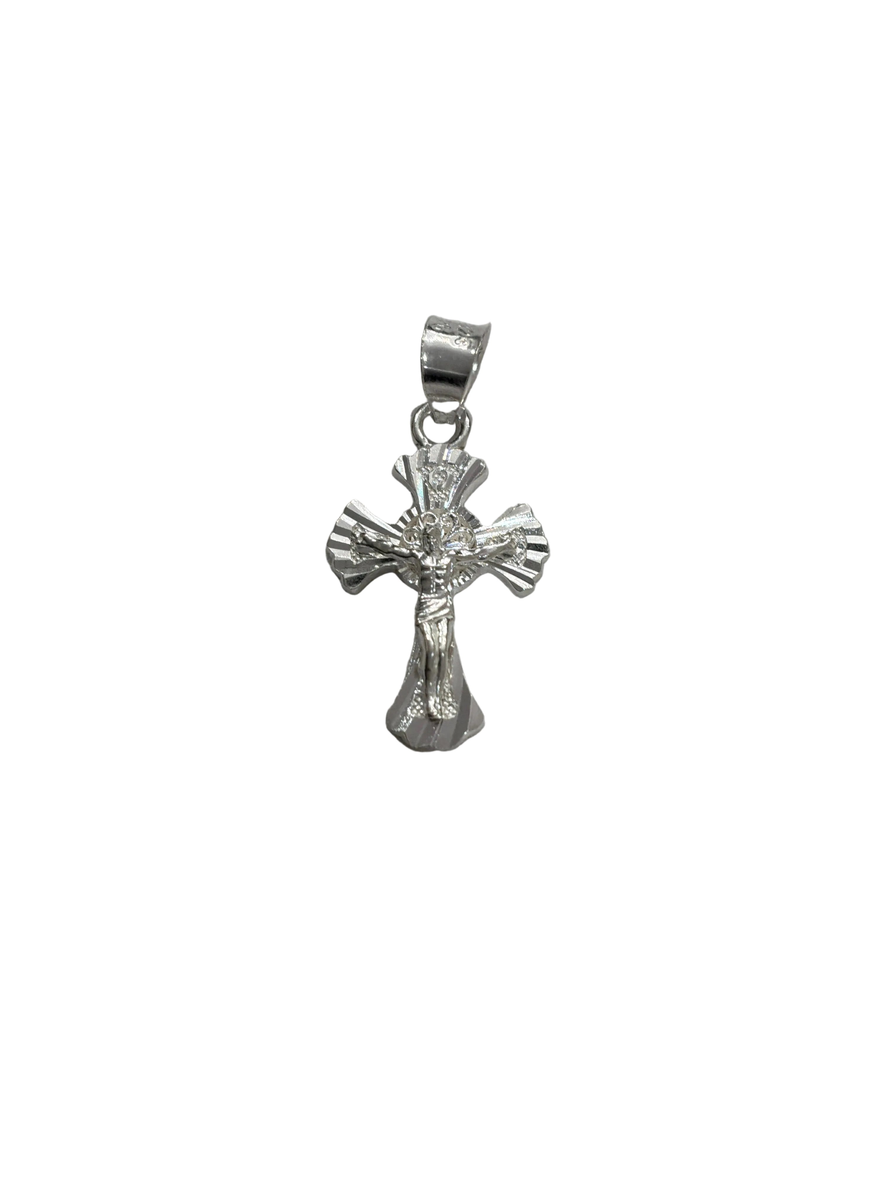 STERLING SILVER  ROMAN CROSS W/JESUS CHARM