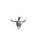 STERLING SILVER BULL SKULL CHARM