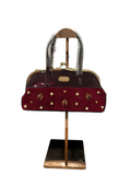 BRANGIO HONEY BEE HANDMADE EVE BAG BURGANDY