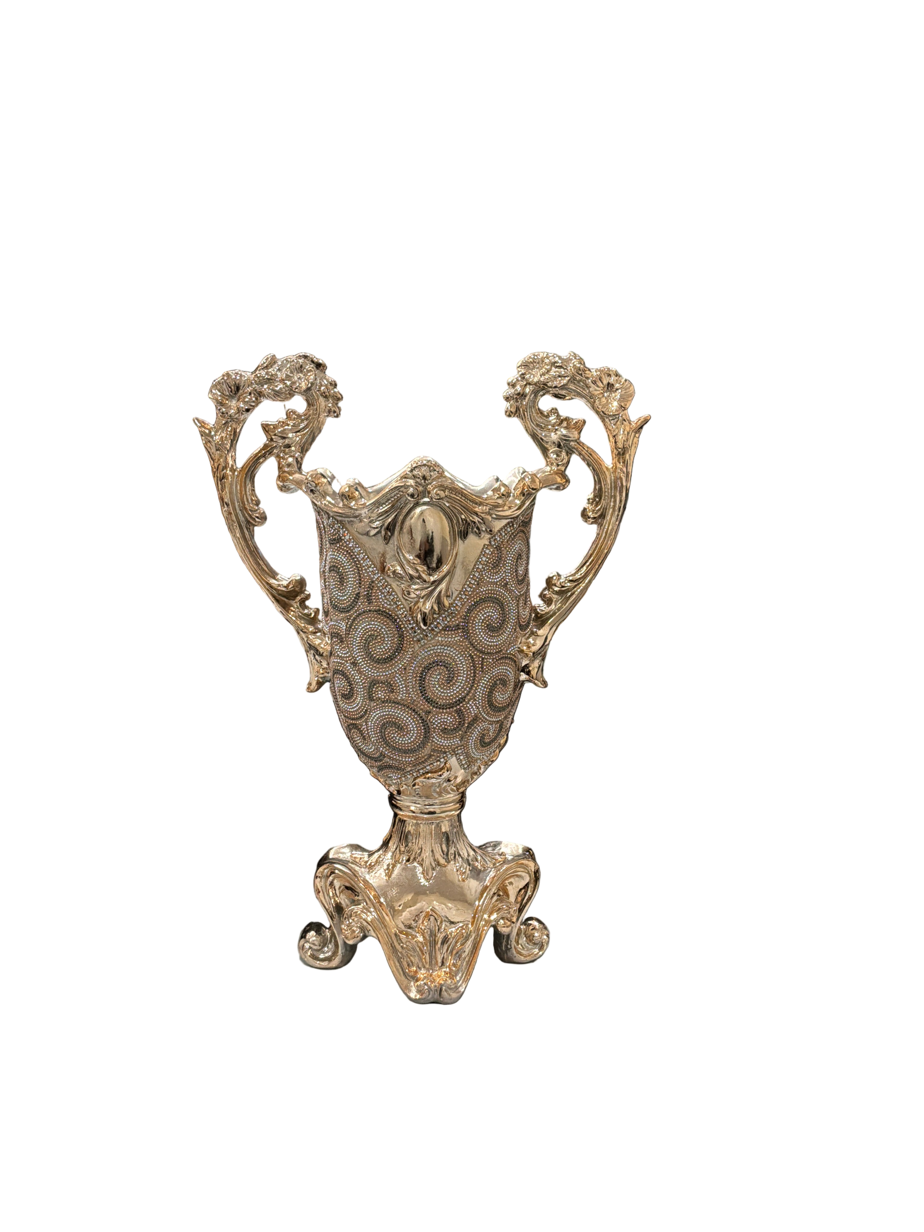 VASE GD/METALLIC W/ RHINESTONES