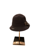 BRANGIO ITALY HEADPIECE BROWN HAT W/SIDE BOW